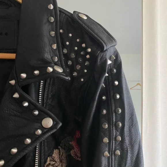 BLANKNYC Flower Studded Faux Leather Jacket - Picture 5 of 11